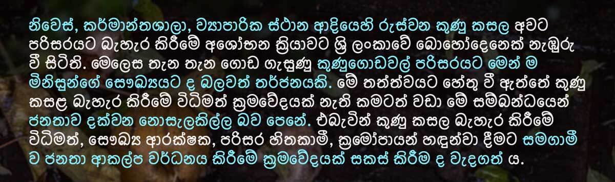 Sri Lanka Garbage Problem Grade 11 10 Garbage Problem Essay